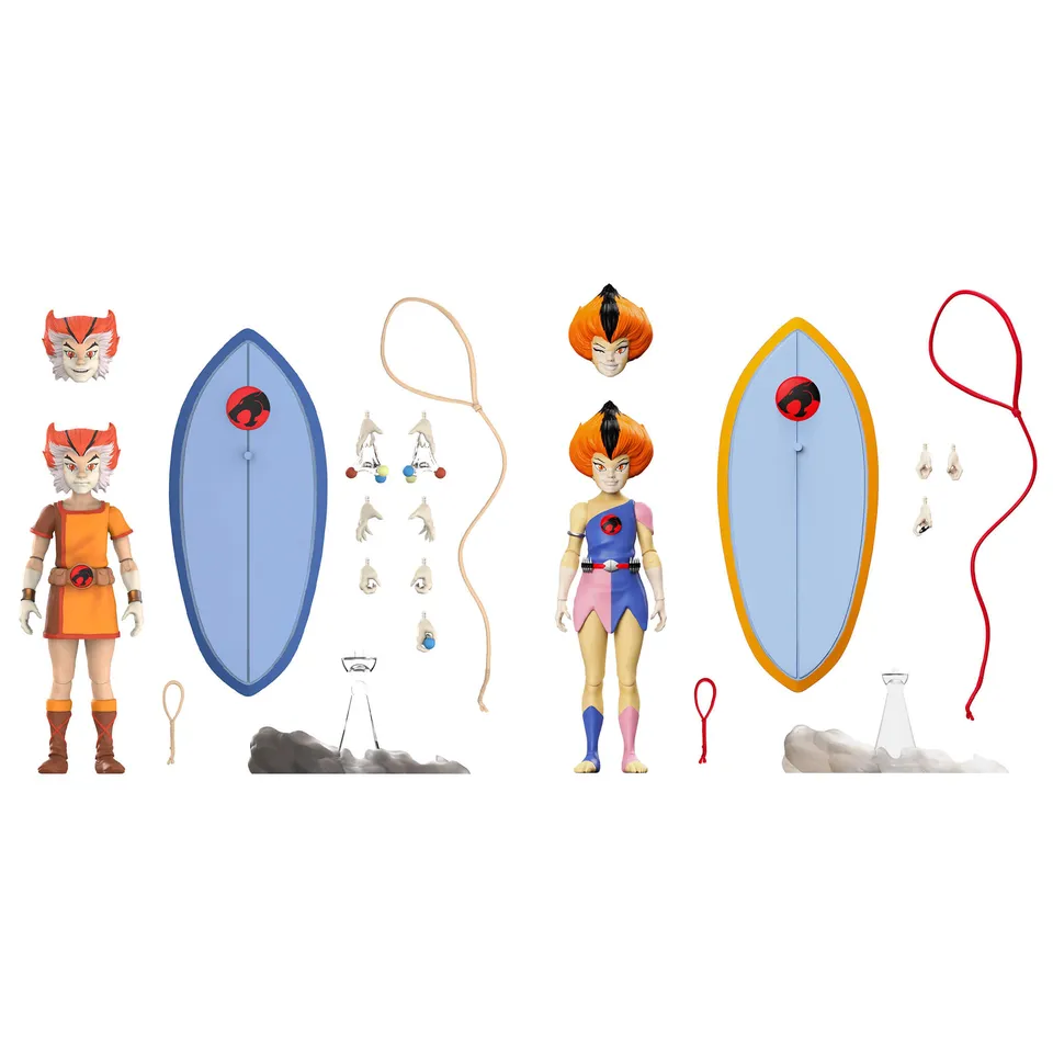 Super7 ThunderCats Ultimates WilyKit WilyKat set 2 figurine