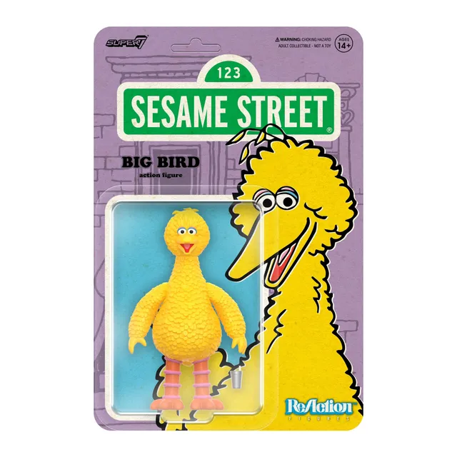 Super7 Sesame Street ReAction Big Bird figurina articulata