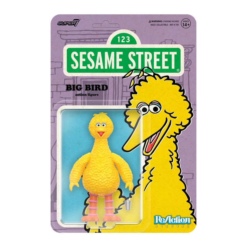 Super7 Sesame Street ReAction Big Bird figurina articulata