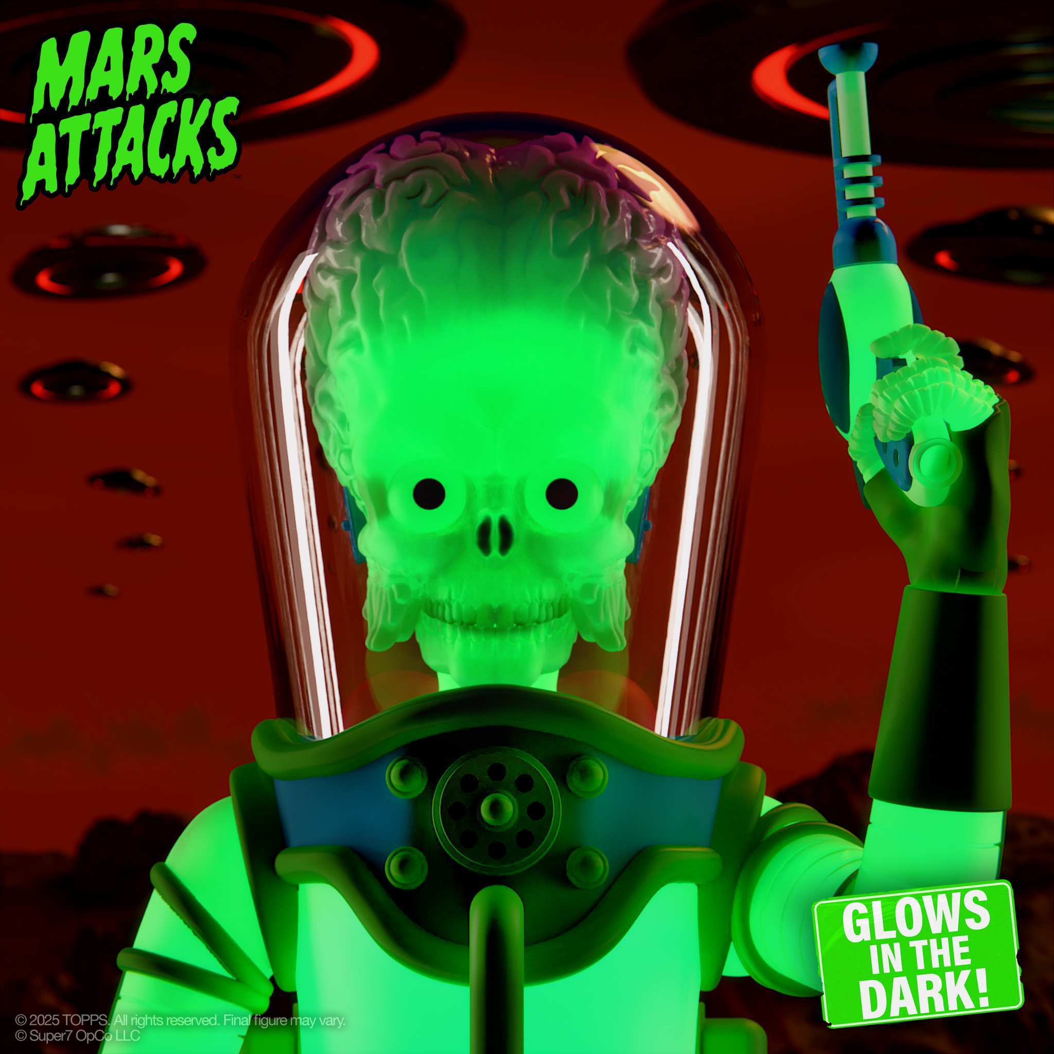 Super7 Mars Attacks ULTIMATES Martian Glow figurina 18 cm