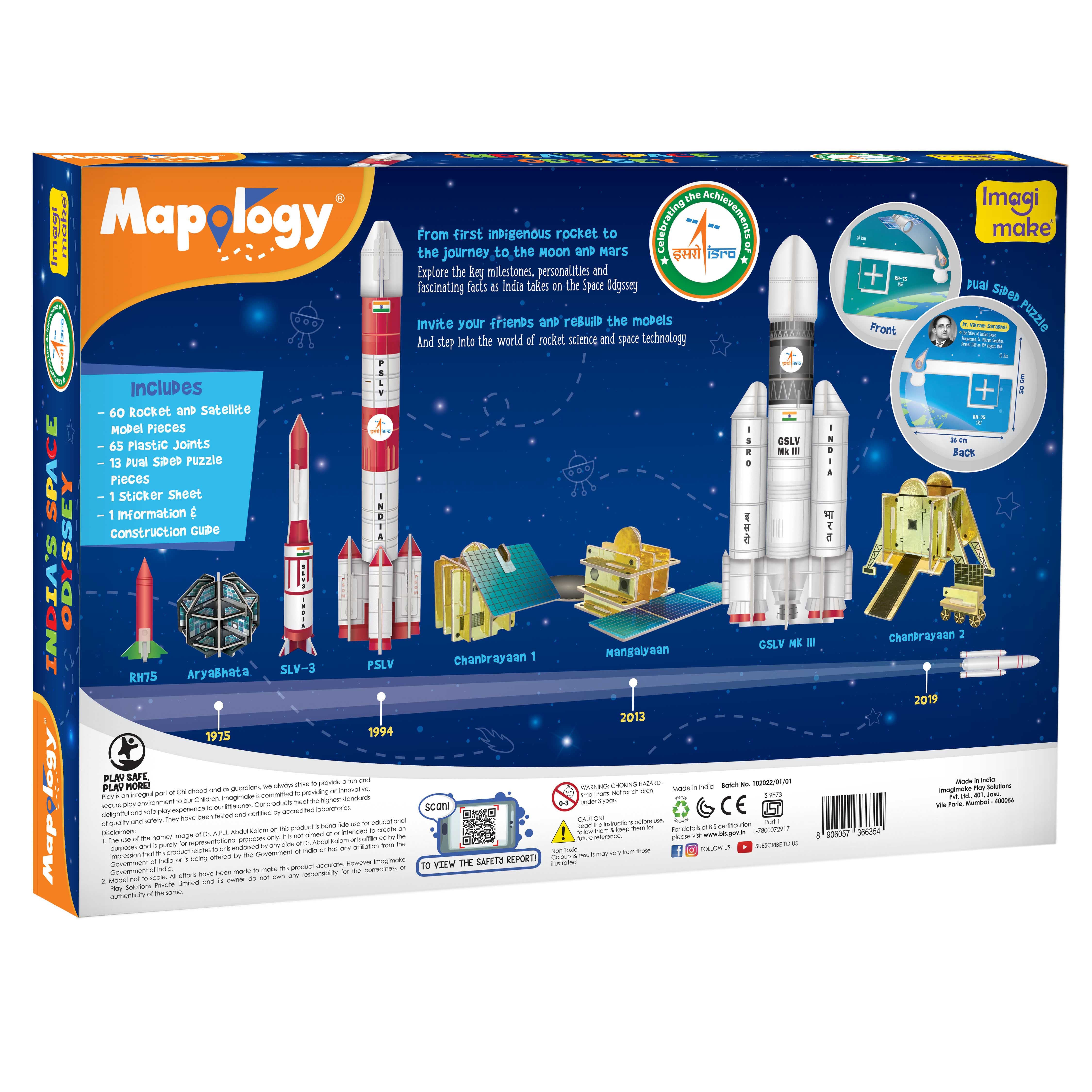 Imagimake Mapology India's Space Odyssey set rachete 7+
