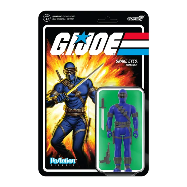 Super7 G.I. Joe ReAction Snake Eyes Cartoon V2 figurina Wave 3