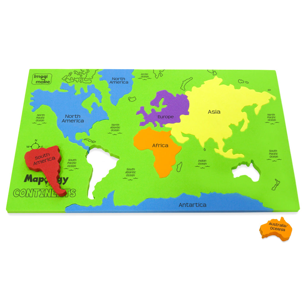 Imagimake Mapology Continents puzzle harta lumii