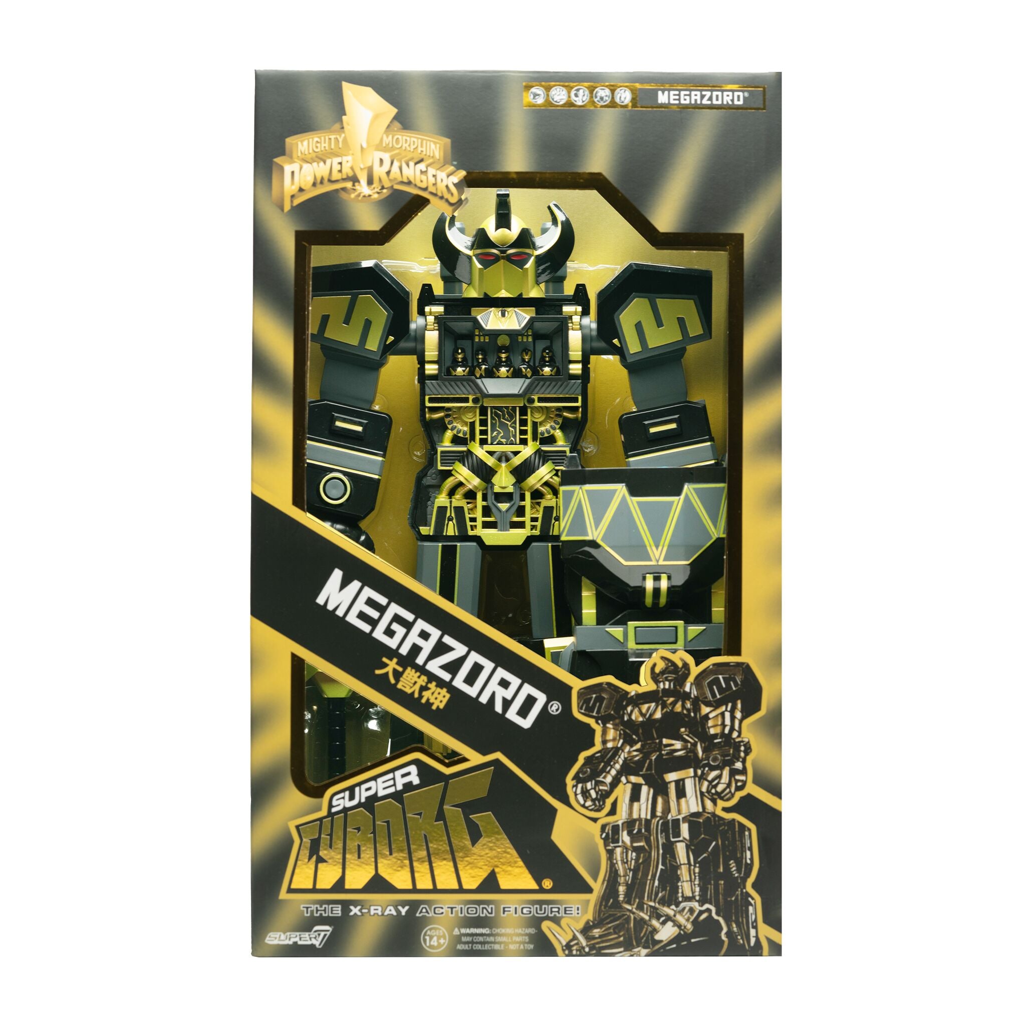 Super7 Power Rangers Super Cyborg Megazord 11 inch negru