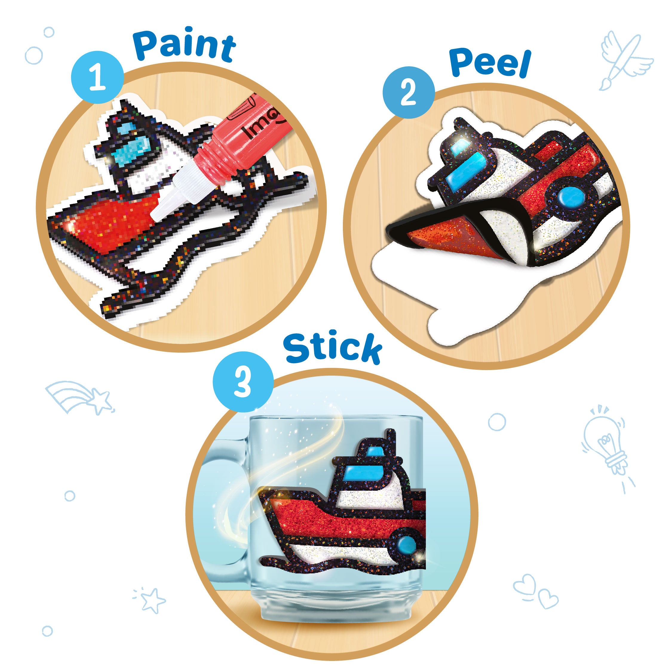 Imagimake Jelly Sticker Cars set stickere gel masini