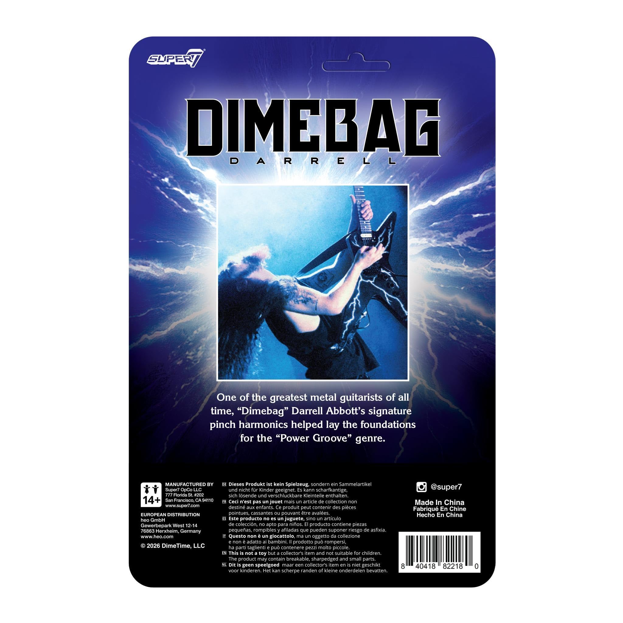 Super7 Dimebag Darrell CFH ReAction figurina 9,5 cm
