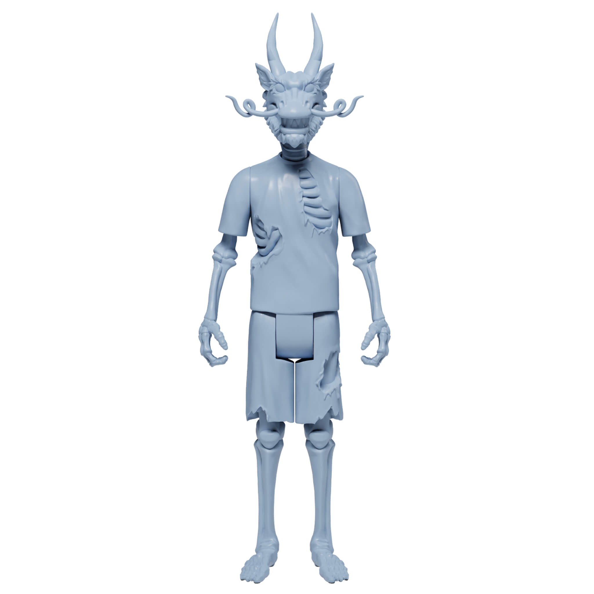 Super7 Powell-Peralta ReAction Caballero Dragon figurina bleu