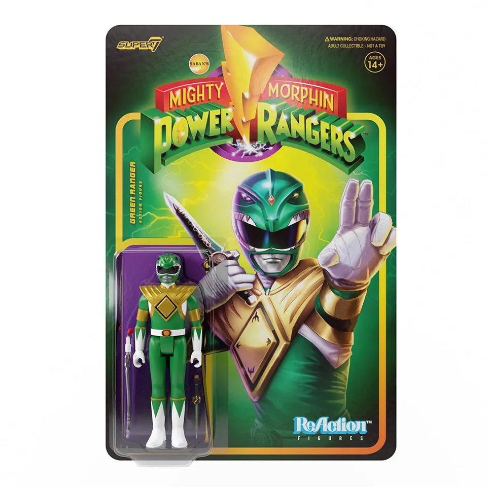 Super7 Power Rangers ReAction figurina Green Ranger 9,5 cm