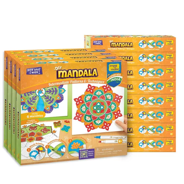Imagimake Mandala Art Kit set pictura 12 buc acuarela