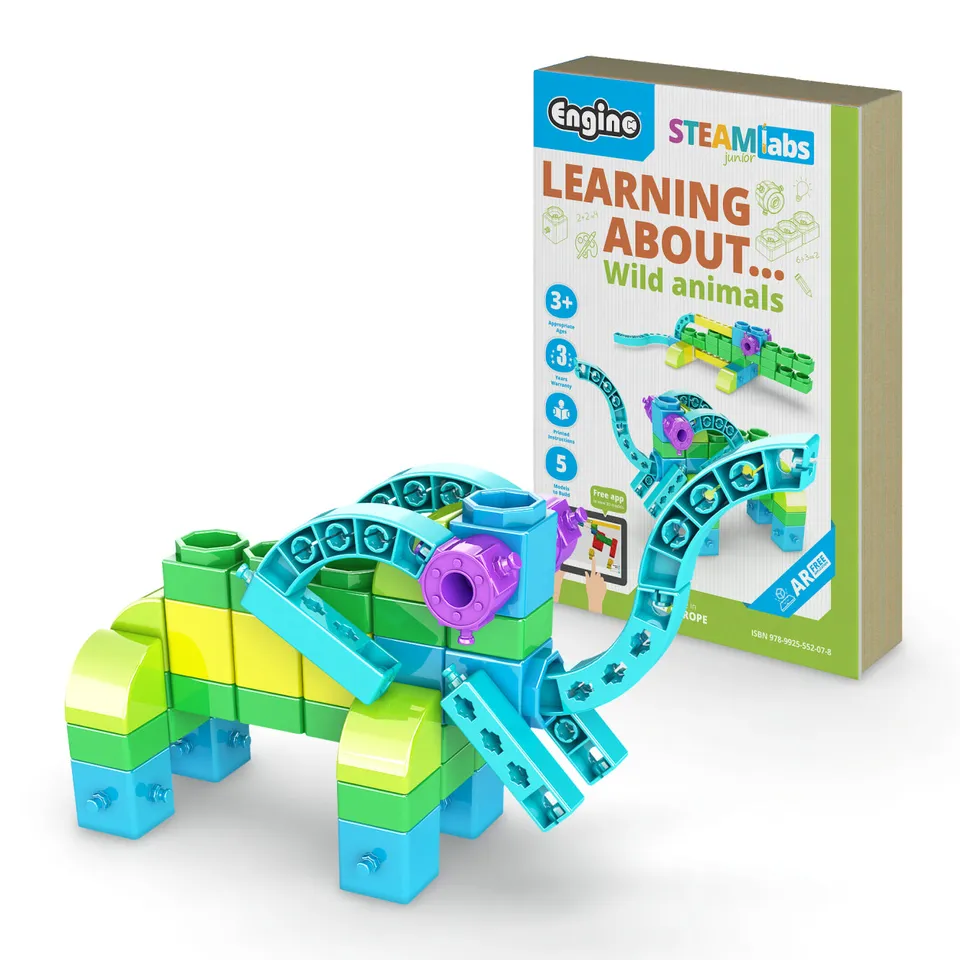 Engino STEAM Labs Junior set animale salbatice 5 modele 3+ ani