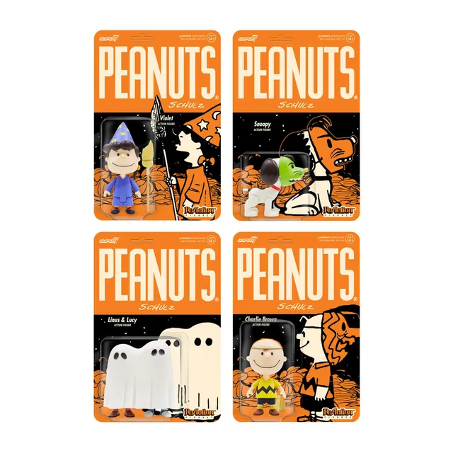 Super7 Peanuts ReAction Wave 4 set 4 figurine Halloween