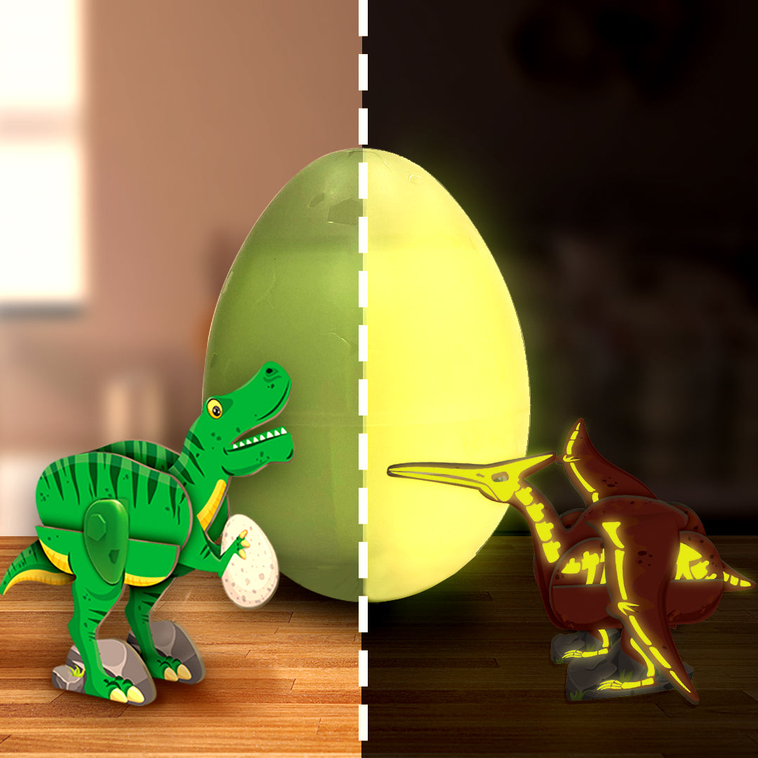 Imagimake Dino Egg jucarie dinozaur verde fosforescent