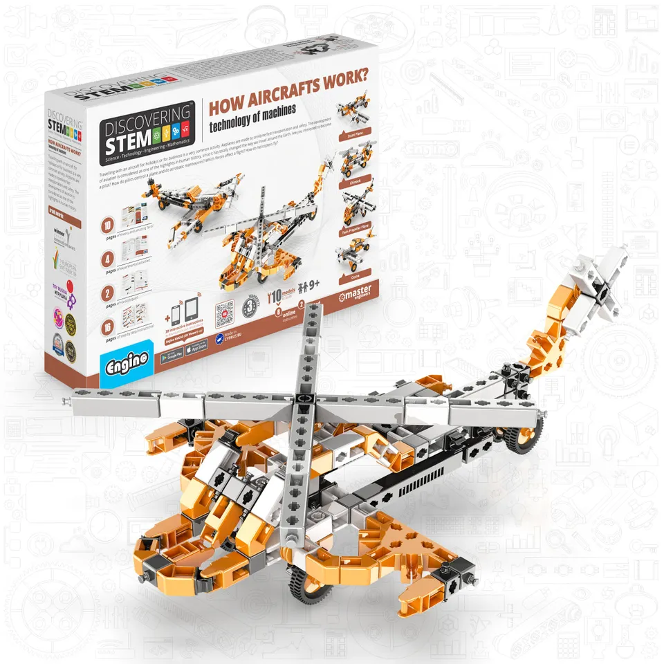 Engino Discovering STEM Machines set constructie avioane 10 modele