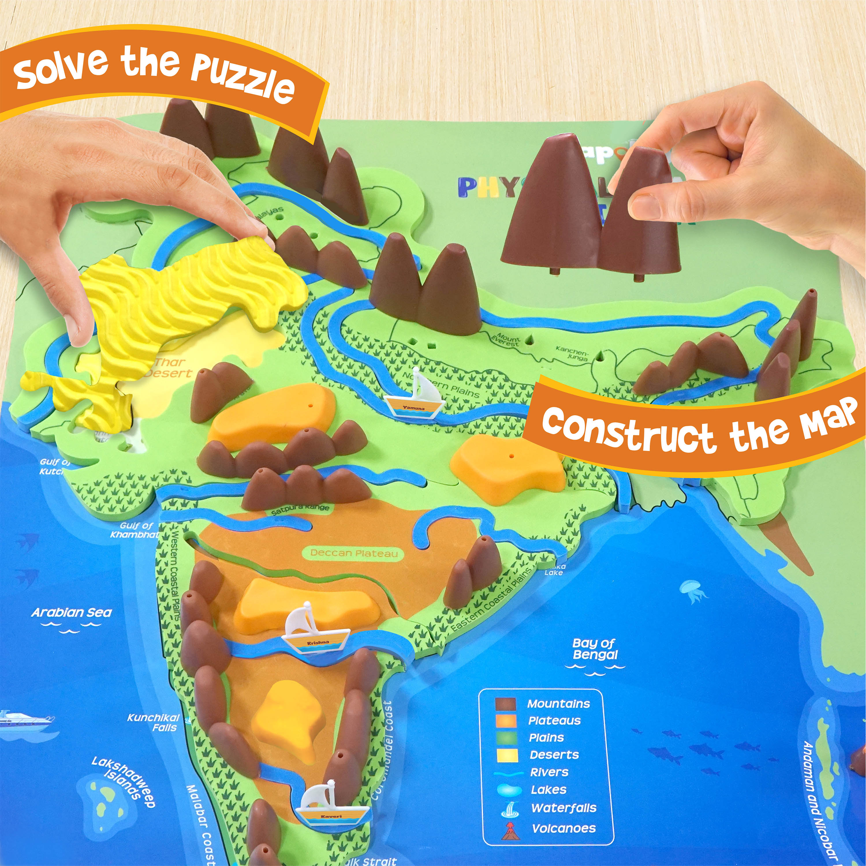 Imagimake Mapology Physical Features India puzzle harta 5+ ani