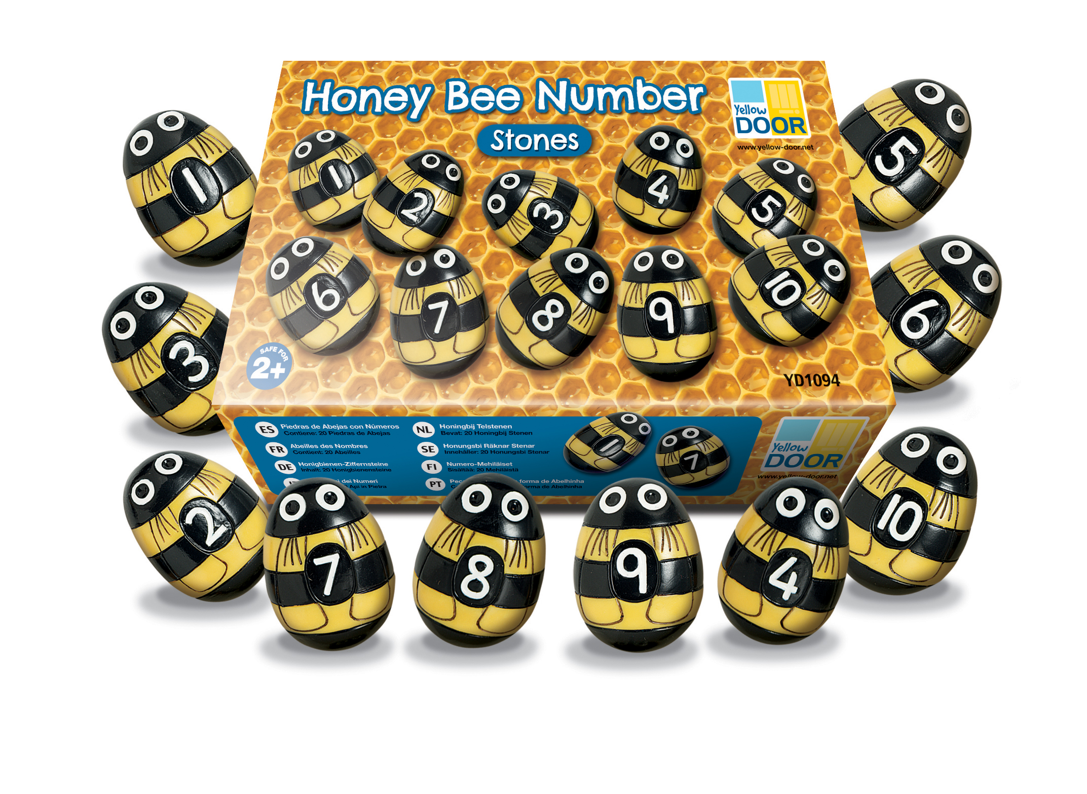 Yellow Door Honey Bee Number pietre numere 20 piese 1-10