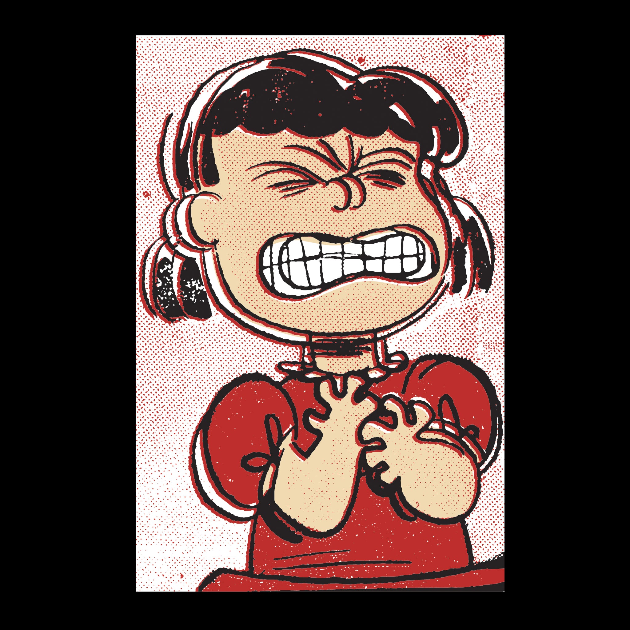Super7 Peanuts Angry Lucy tricou negru bumbac XS-3X