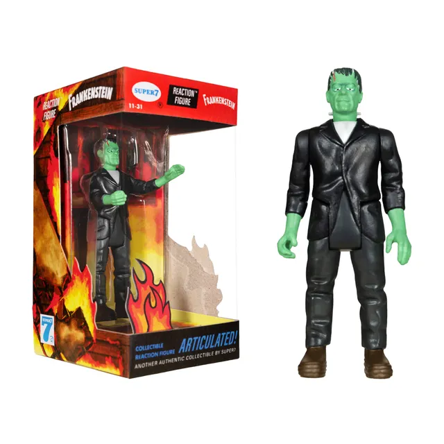 Super7 ReAction Frankenstein Fire Box figurina horror