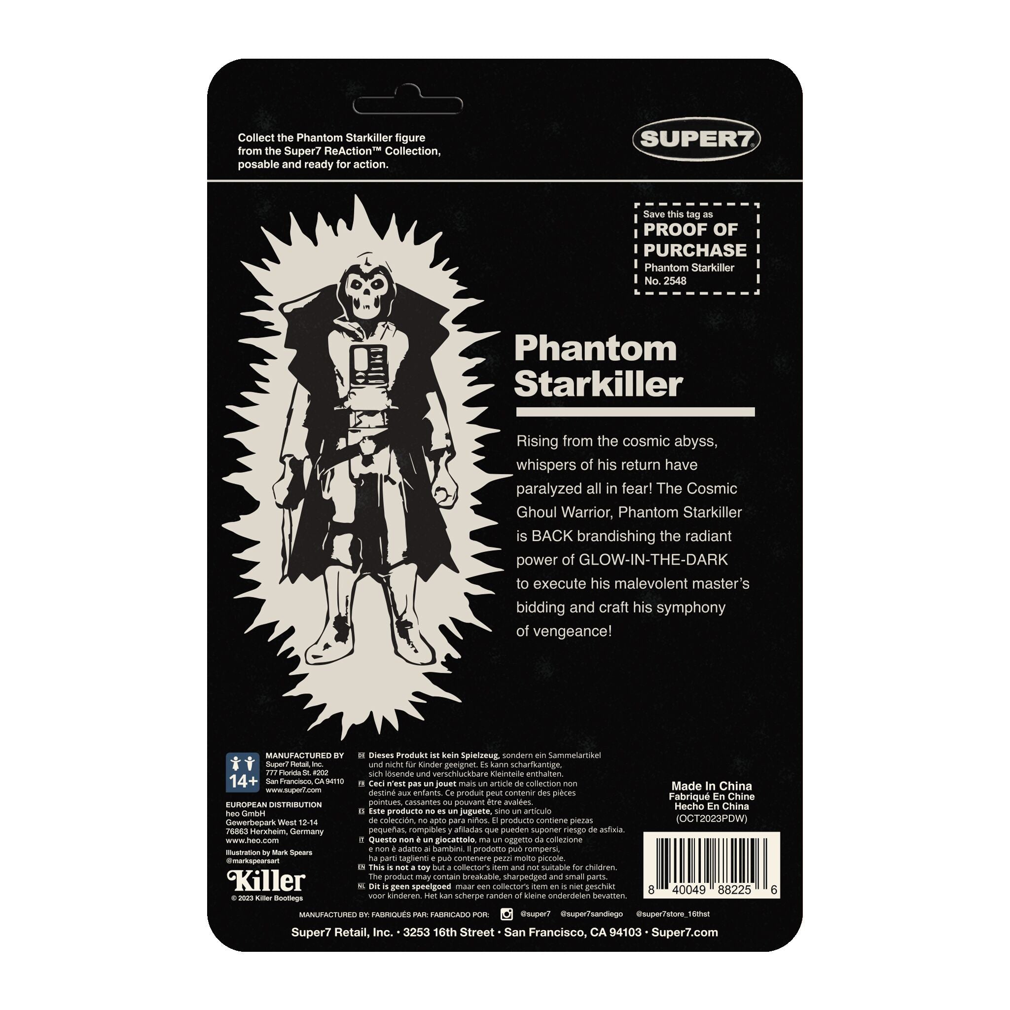 Super7 Phantom Starkiller ReAction figurina fosforescenta