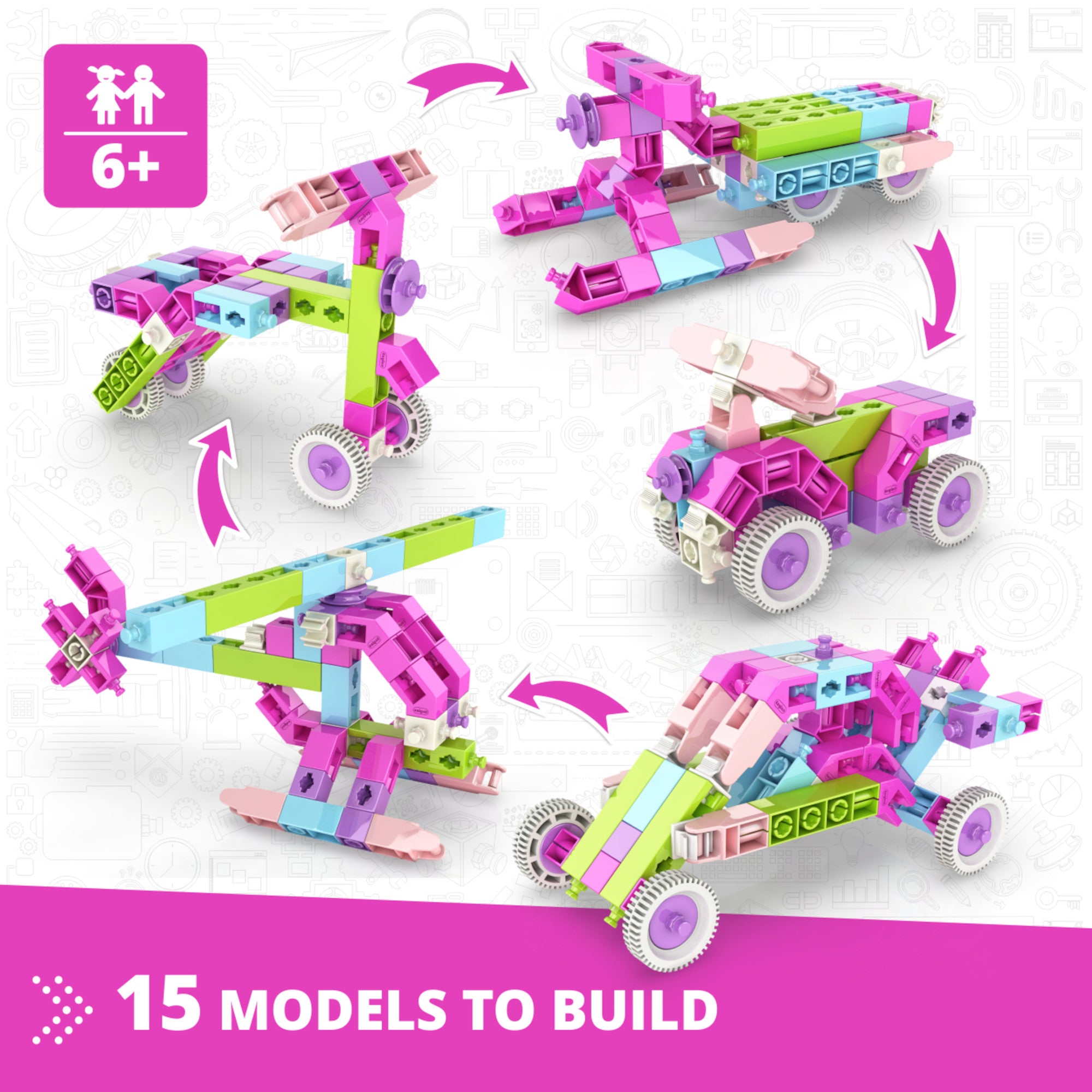 Engino Creative Builder set construcție 15 modele 74 piese