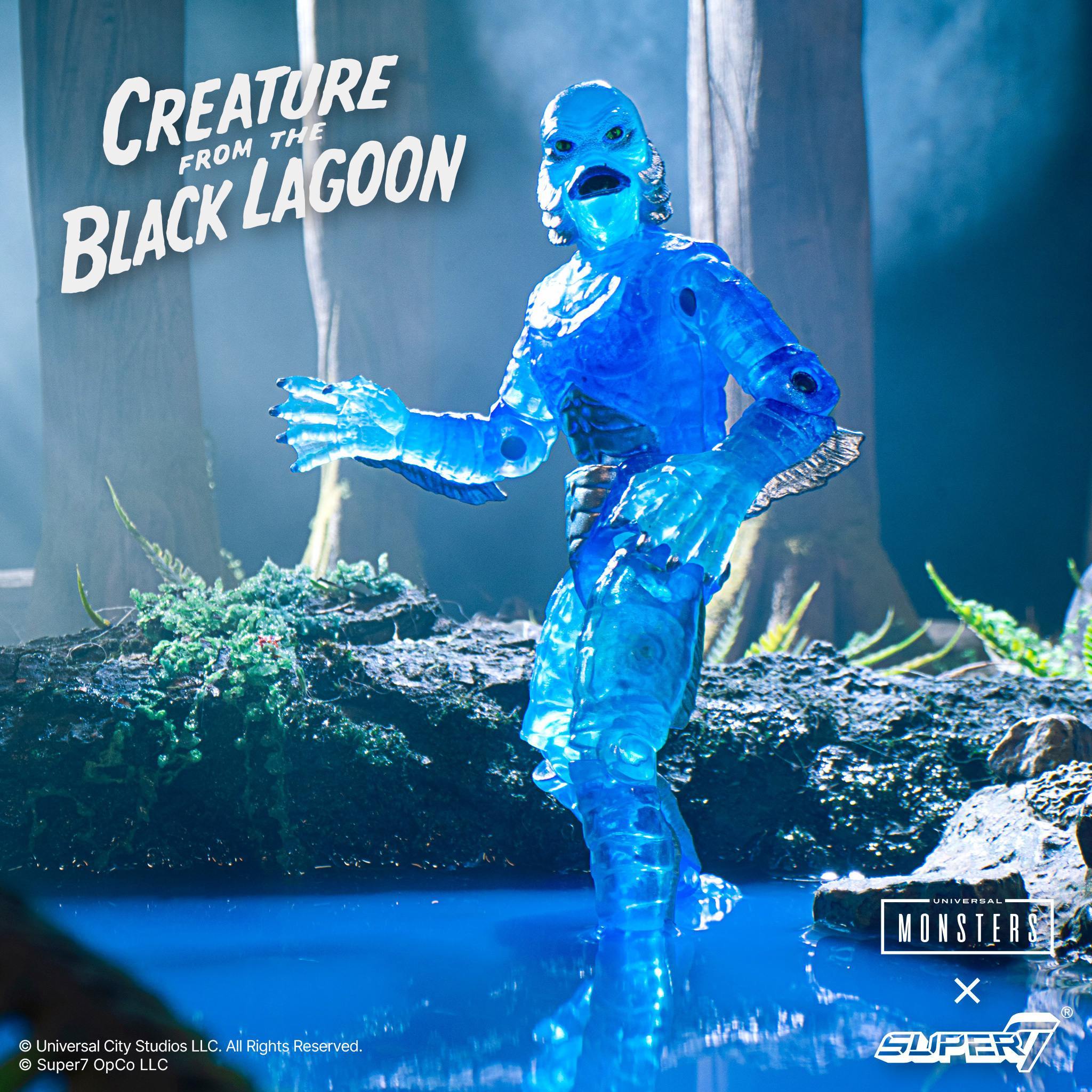 Super7 Universal Monsters ReAction+ figurina Creature albastru