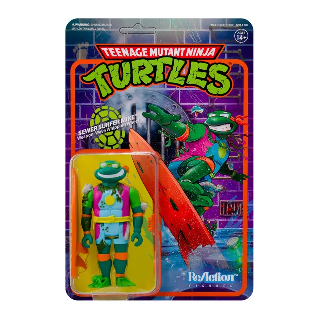 Super7 ReAction Sewer Surfer Michelangelo figurina surf