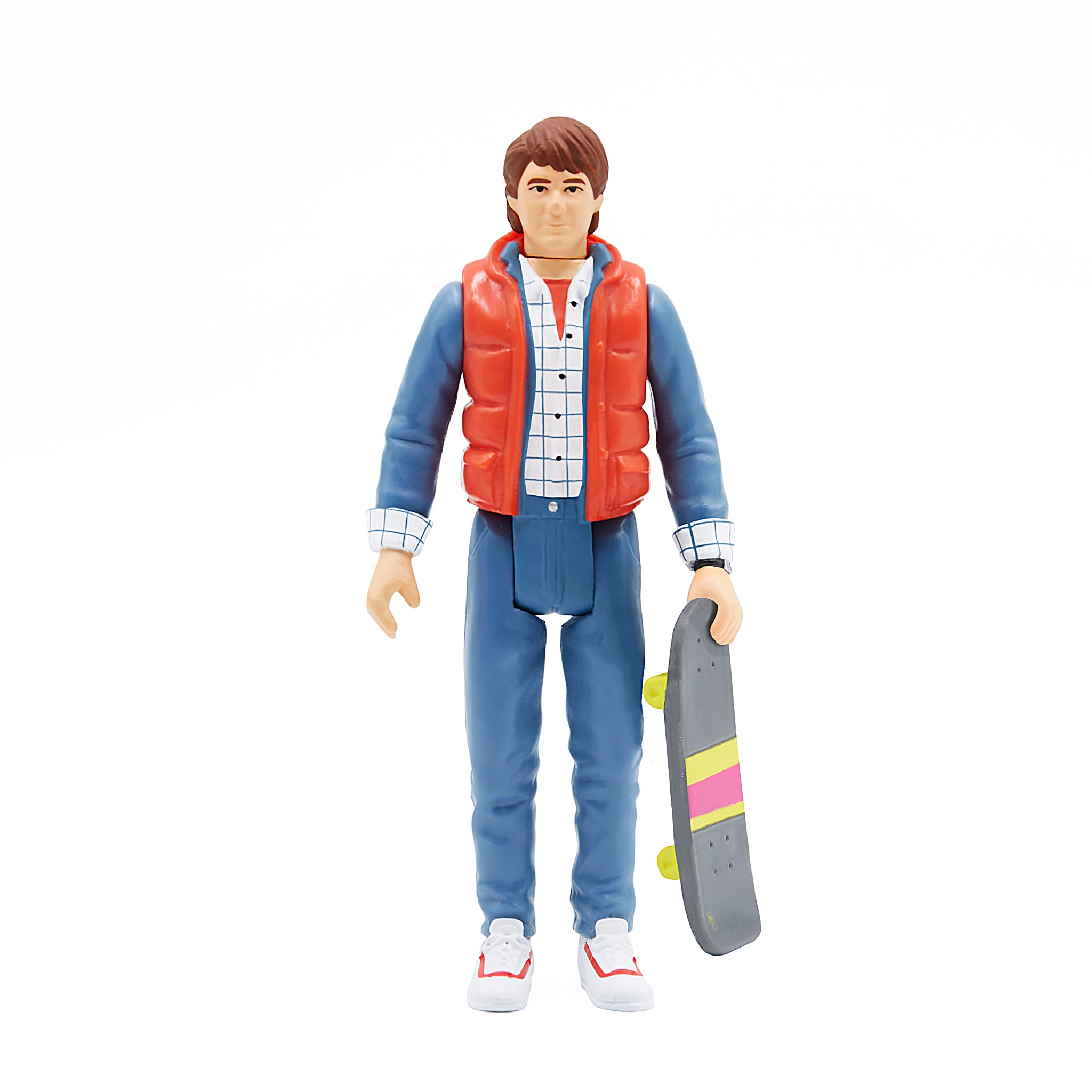 Super7 ReAction Marty McFly figurina 1985 cu skateboard