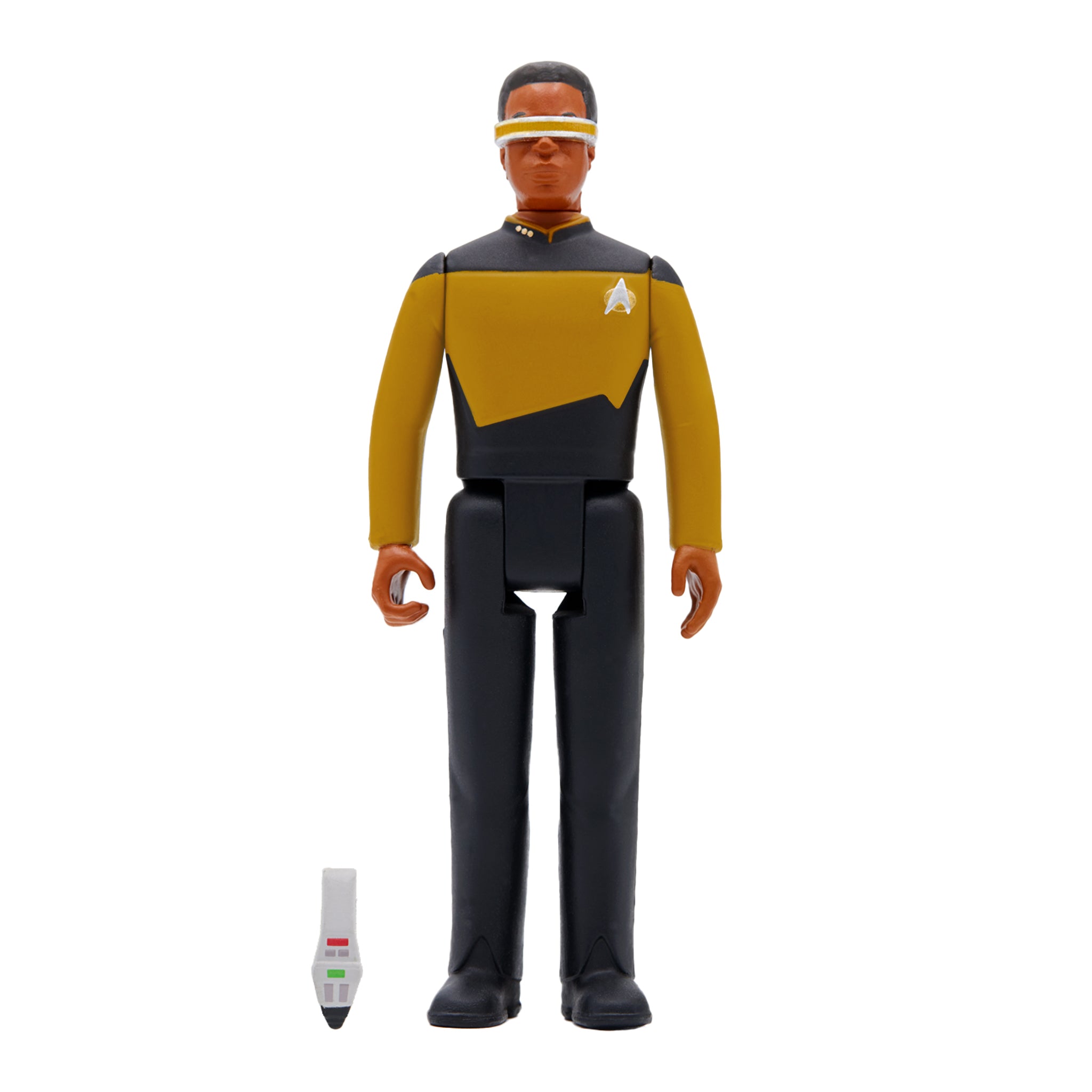 Super7 ReAction La Forge figurina Star Trek 9,5 cm vizor