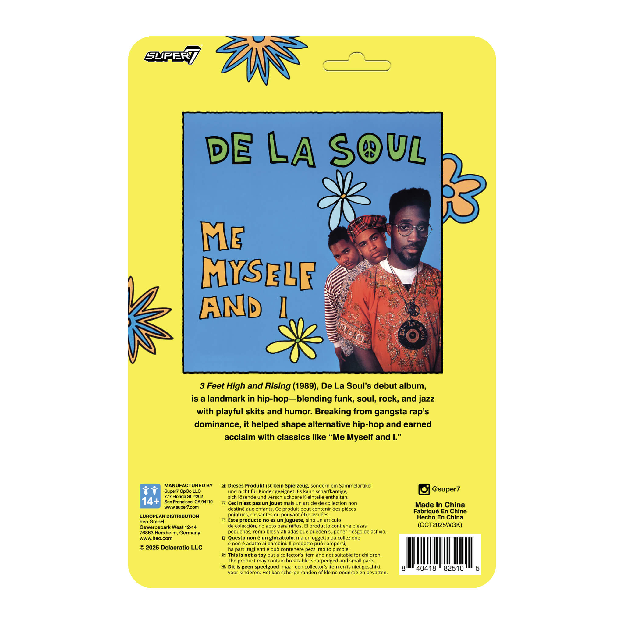 Super7 De La Soul ReAction Maseo figurina 9,5 cm cu disc