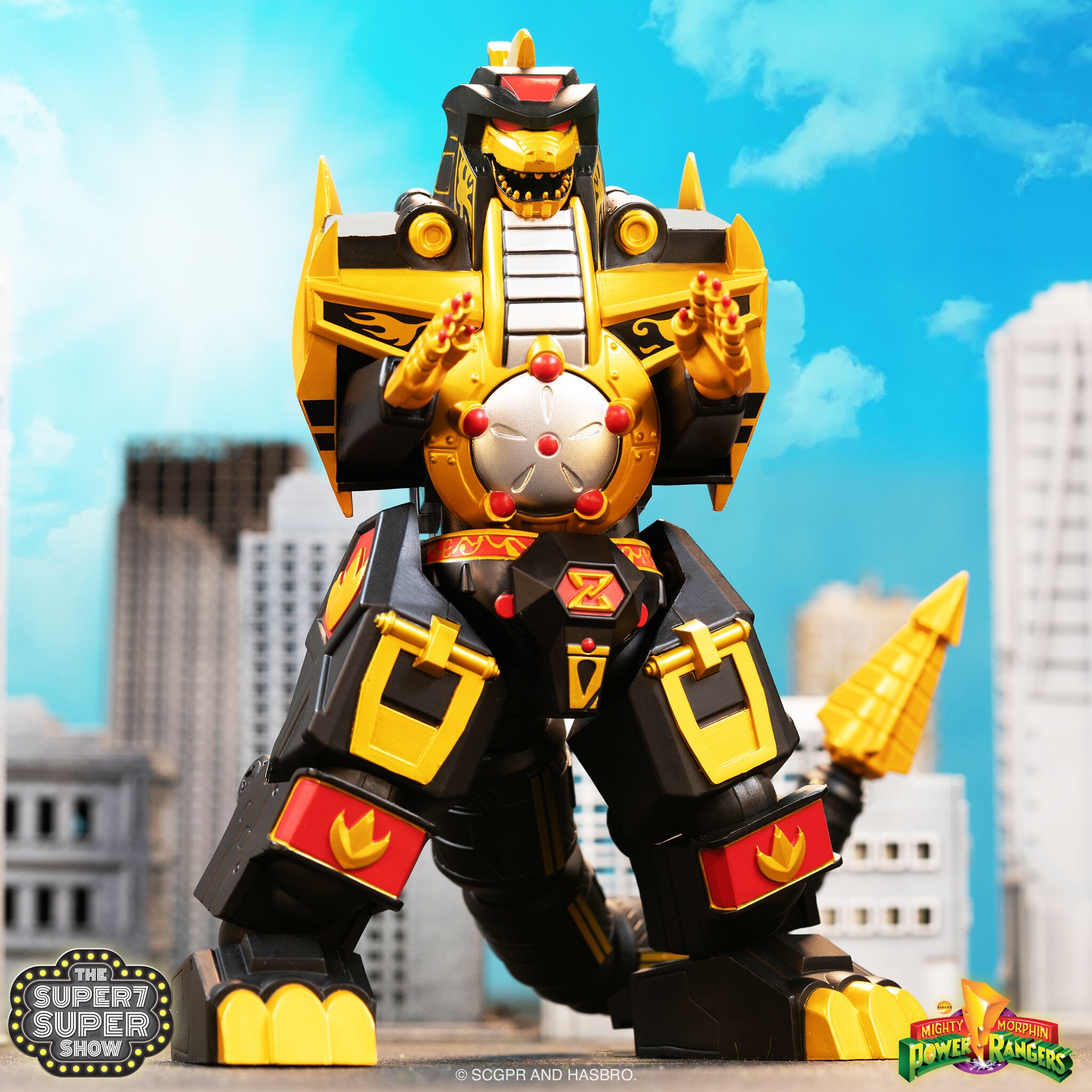 Super7 Power Rangers Ultimates figurină DragonZord Black Gold 23cm