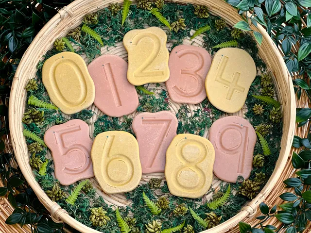 Yellow Door Feels-Write Number Stones pietre cifre 0-9 set 10