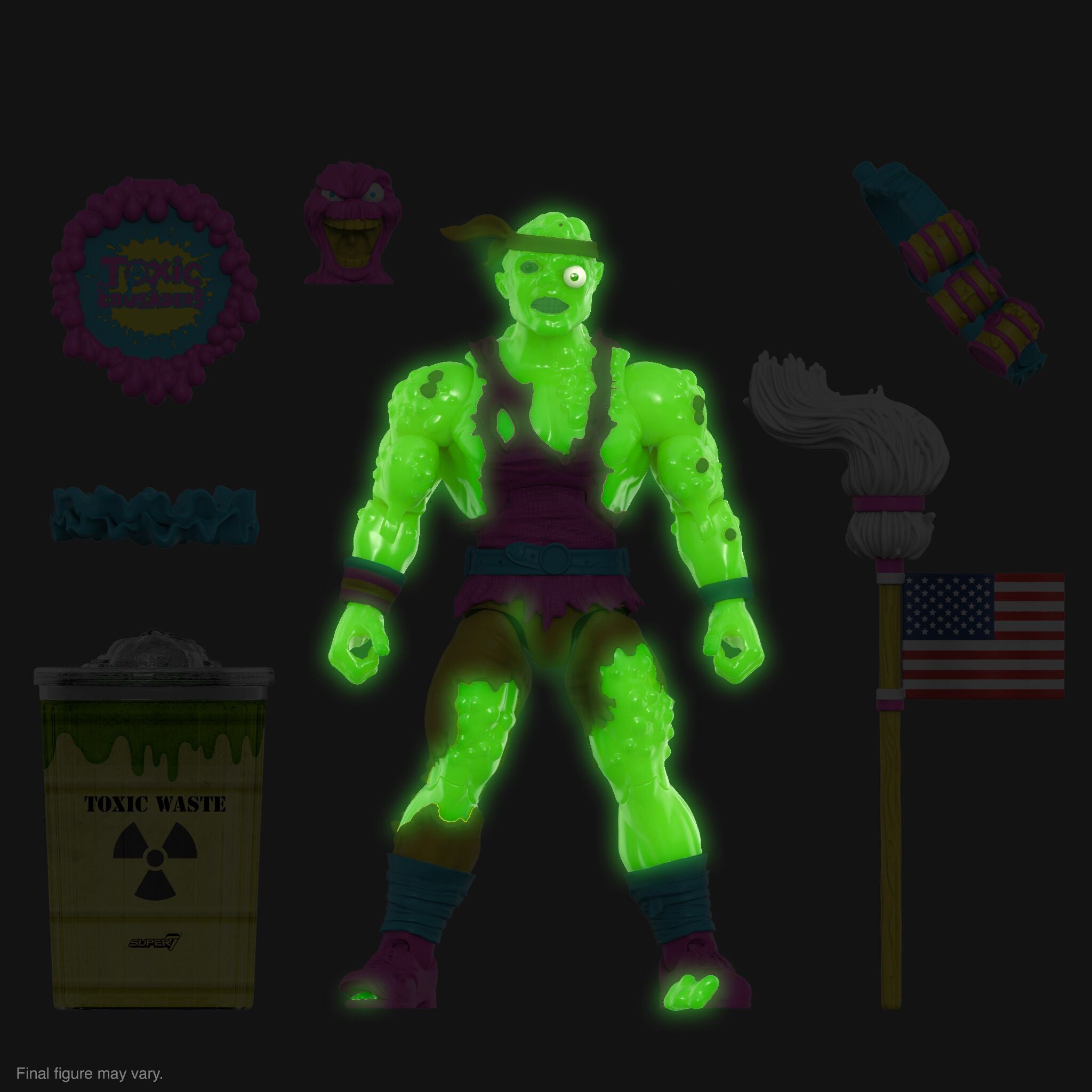 Super7 Ultimates Toxie Slime Glow figurină fosforescentă 18 cm