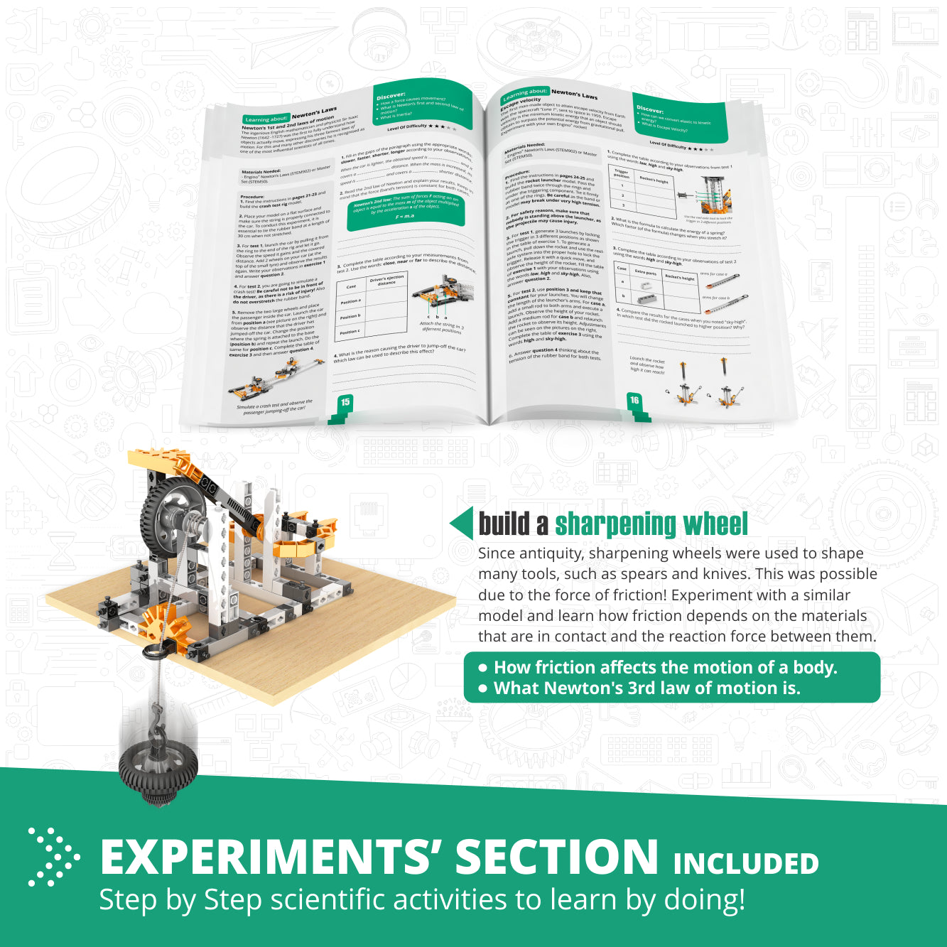 Engino Discovering STEM Physics Laws set constructie 6 modele inertie