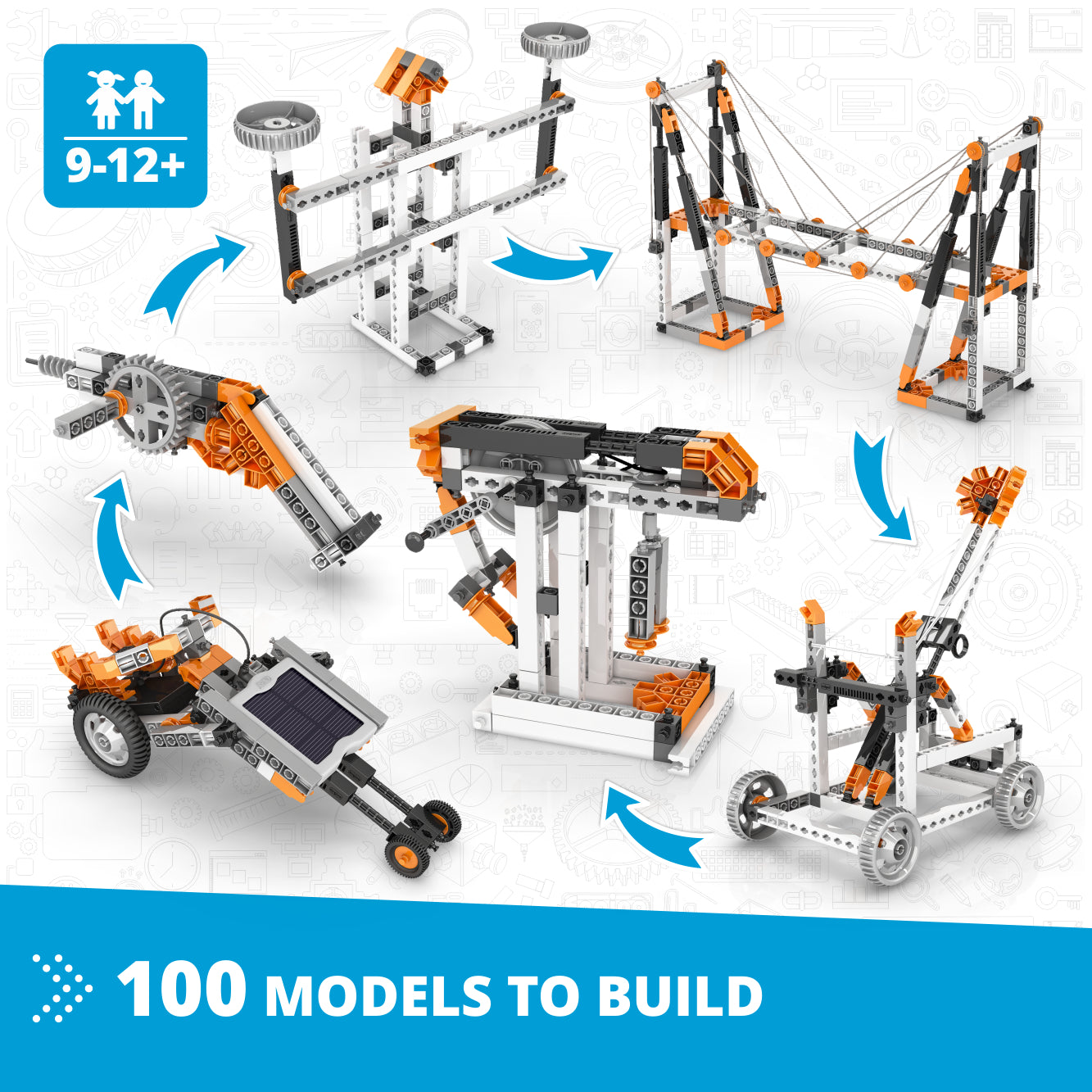 Engino STEM Mechanics Master Set constructie 100 modele solar