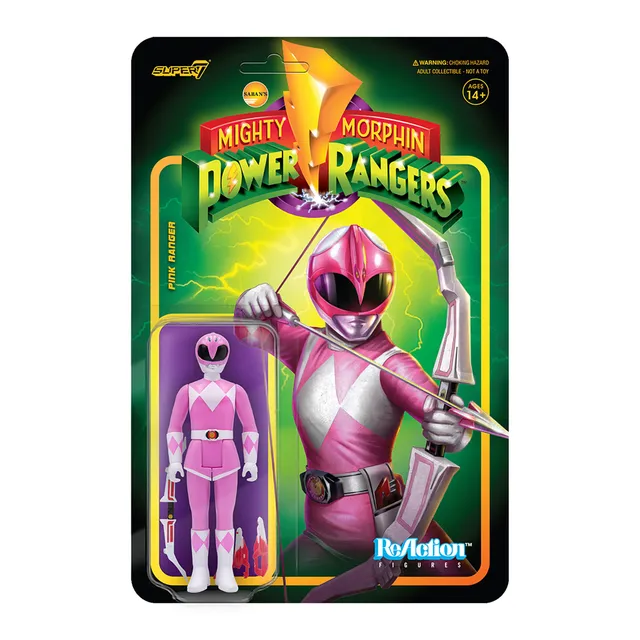 Super7 Mighty Morphin Power Rangers Pink Ranger figurină Wave 2 arc