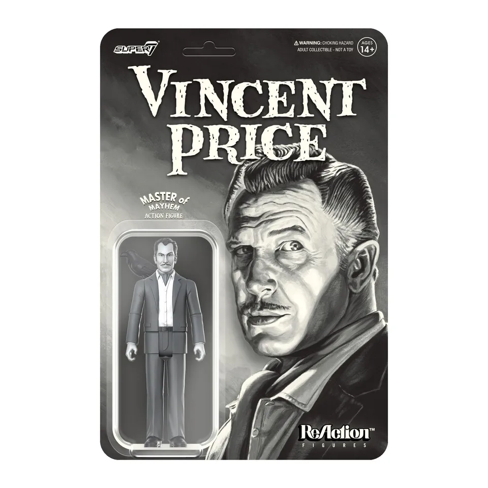 Super7 ReAction Vincent Price figurină gri 9,5 cm
