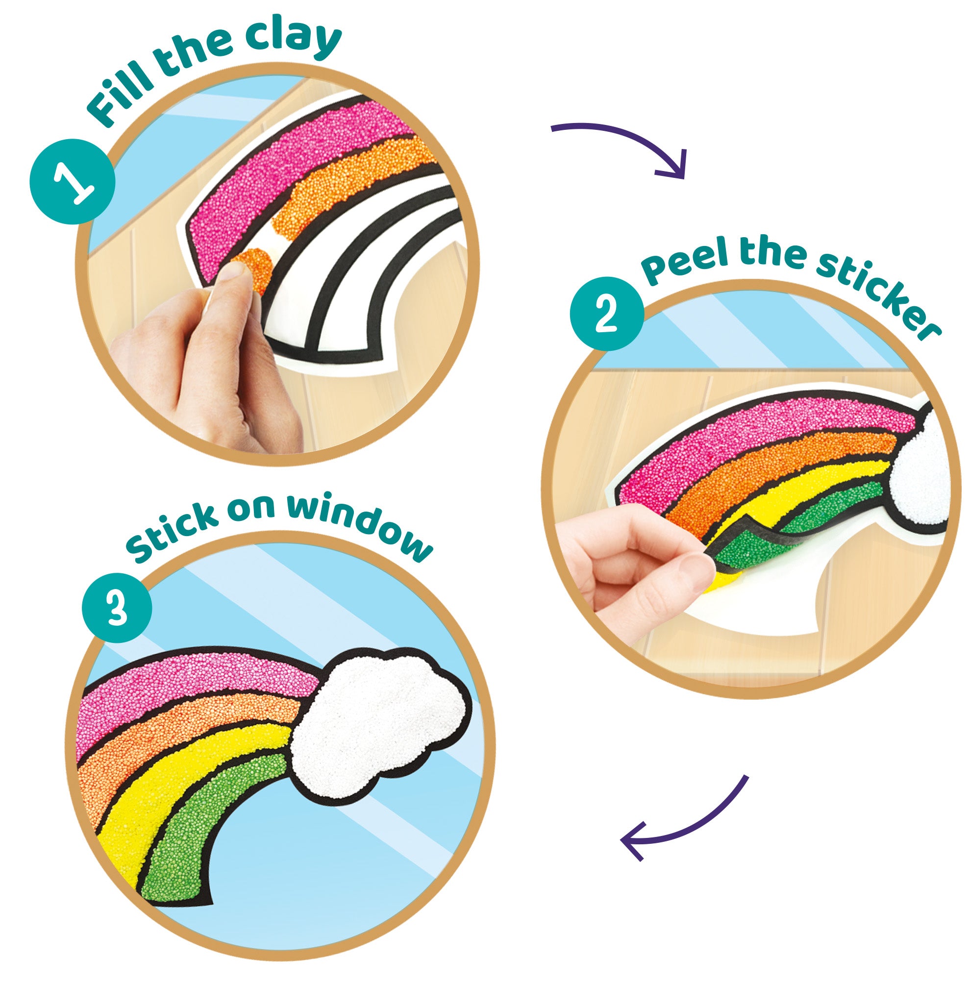 Imagimake Clay Stickers Wonderland set creativ 6 stickere