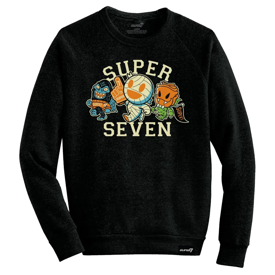 Super7 Mascot Fleece Crewneck bluză neagră S-3X