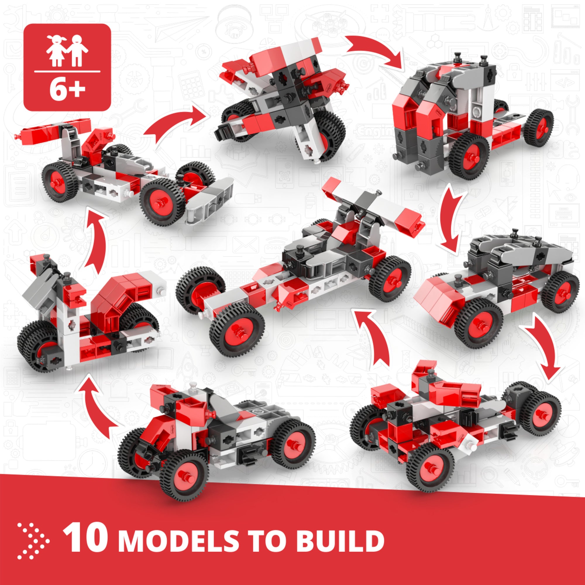 Engino Creative Builder set constructie 10 modele 51 piese