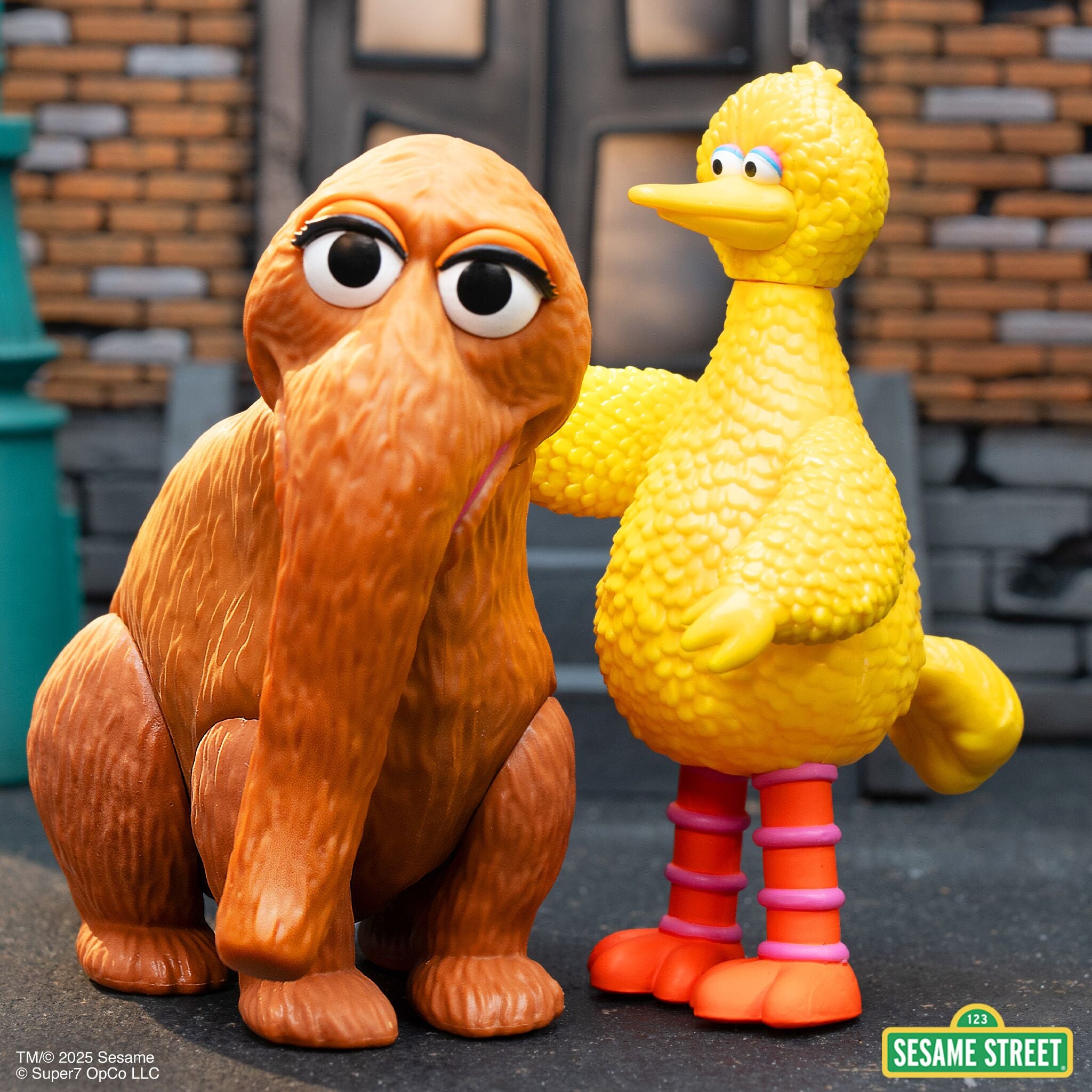 Super7 ReAction Big Bird Snuffleupagus set 2 figurine