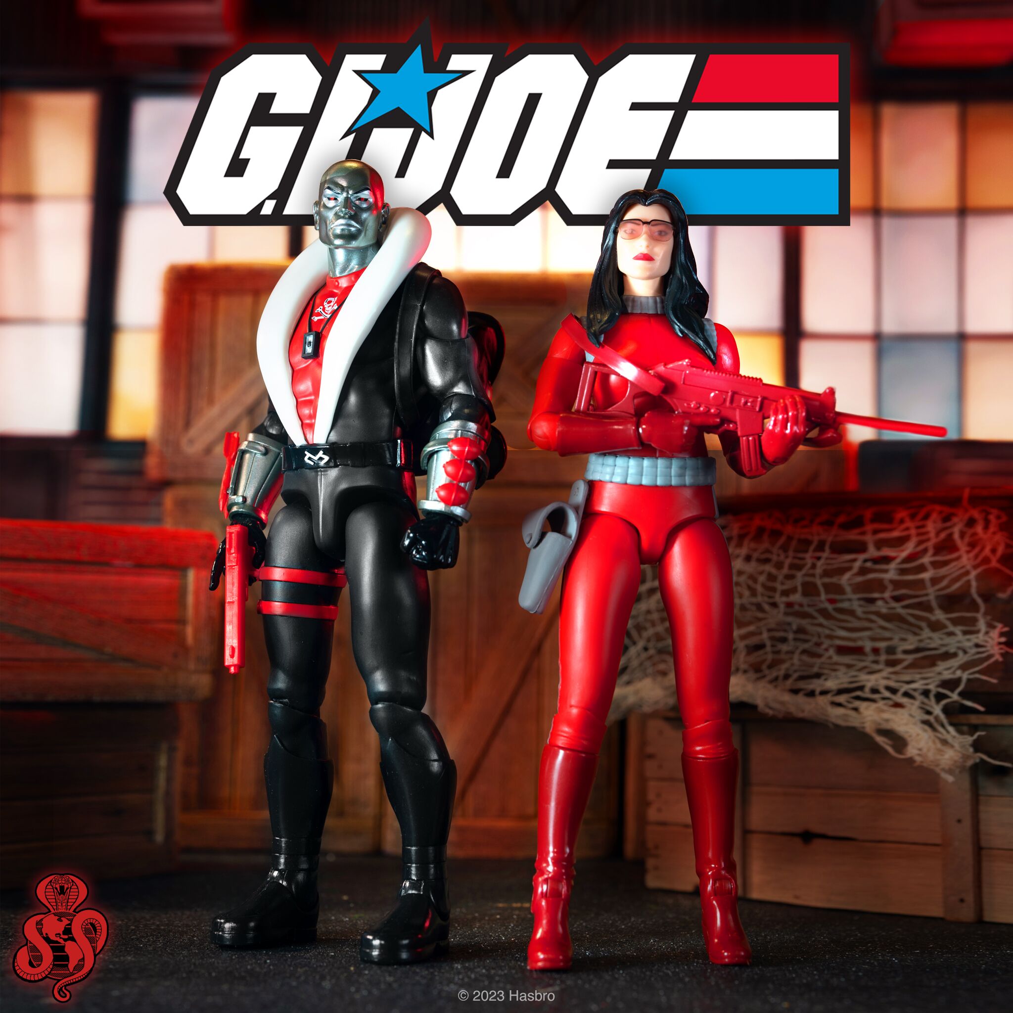 Super7 G.I. Joe Ultimates Baroness Rednok Destro Red Jackal set figurine