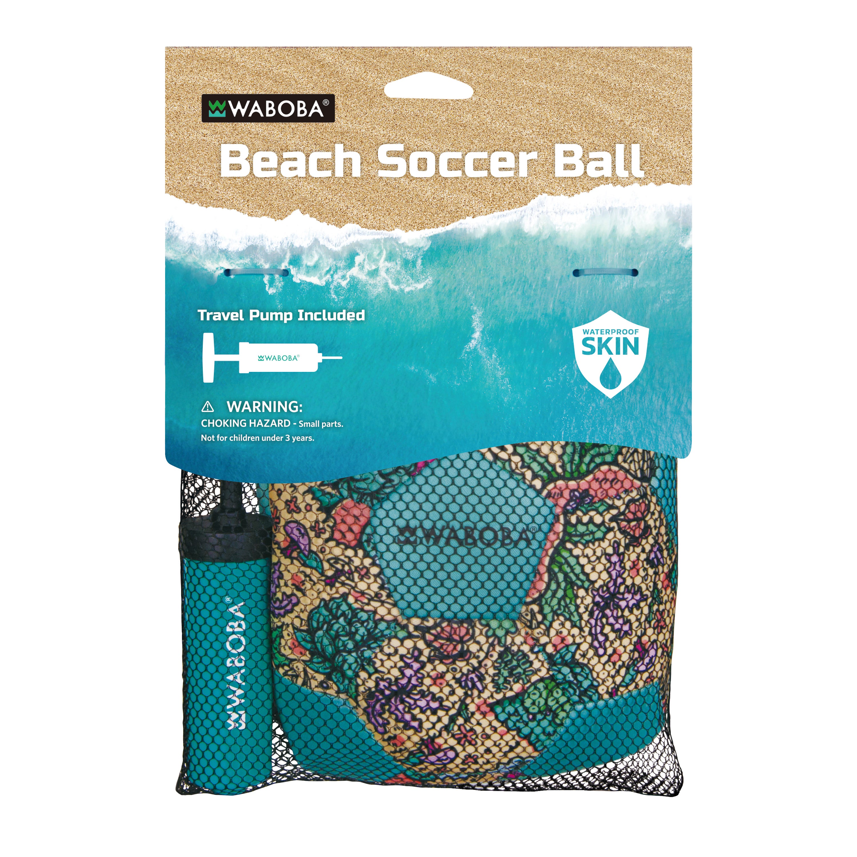 Waboba Beach minge fotbal nr 5 + pompa portocaliu sport
