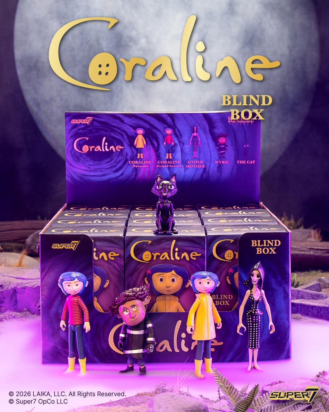 Super7 Coraline set 12 figurine Blind Box ReAction