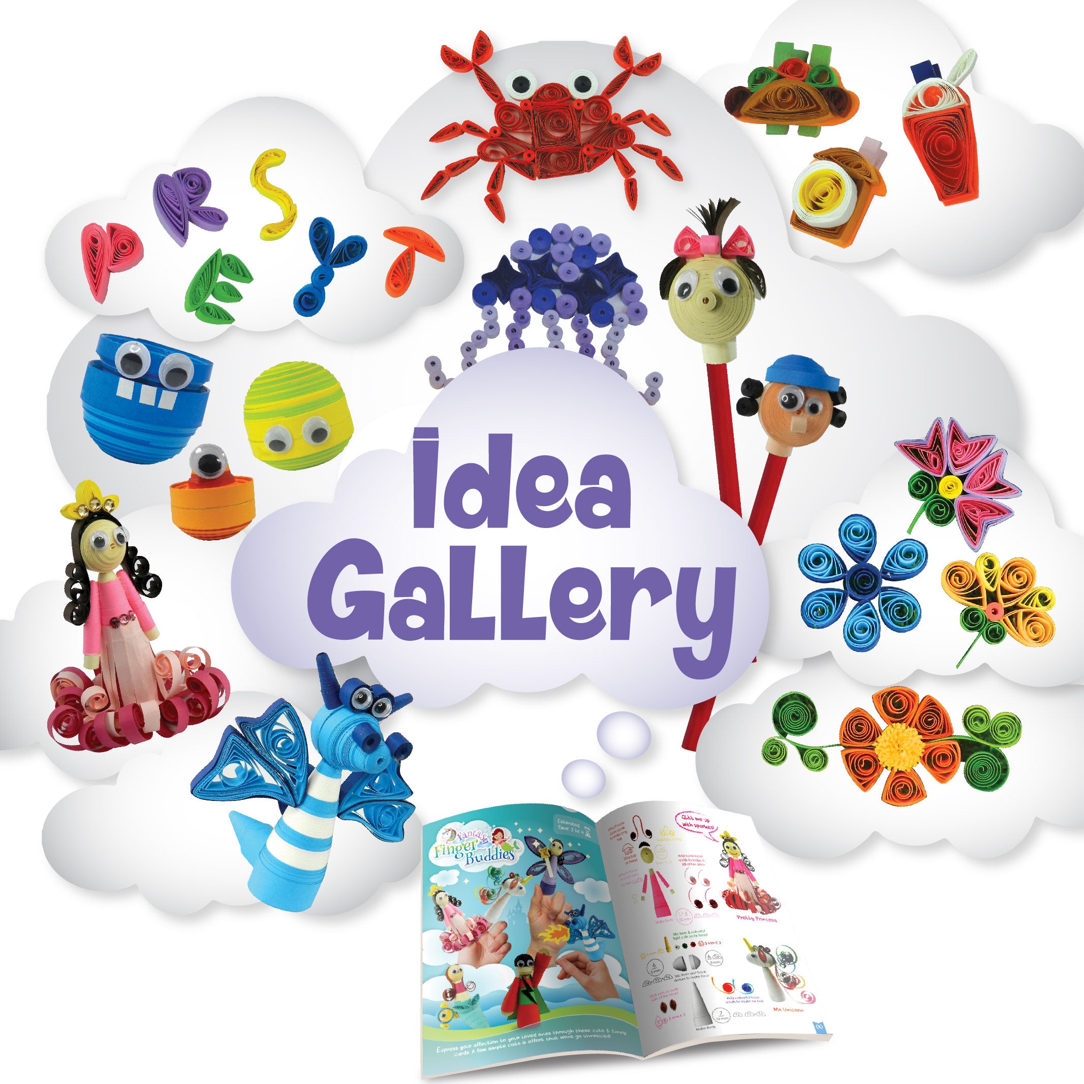 Imagimake World of Paper Quilling set quilling 550 benzi 8+ ani