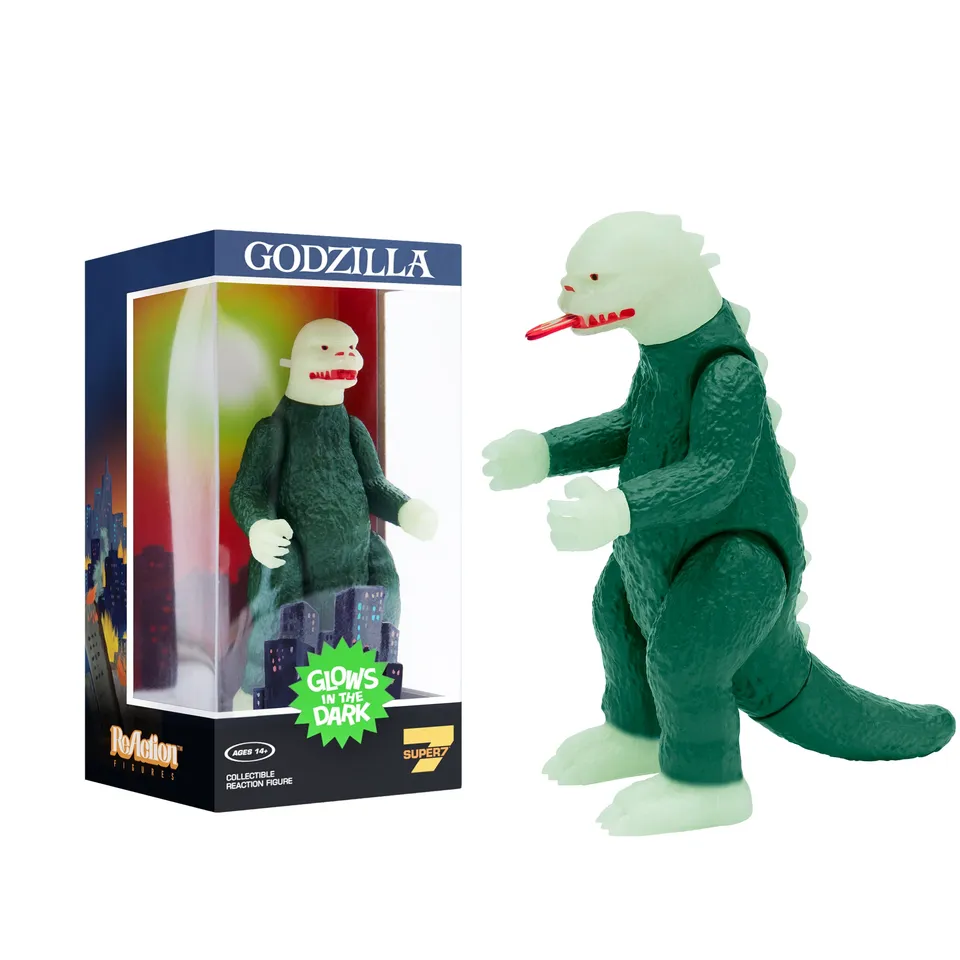 Super7 ReAction Godzilla Shogun figurina fosforescenta
