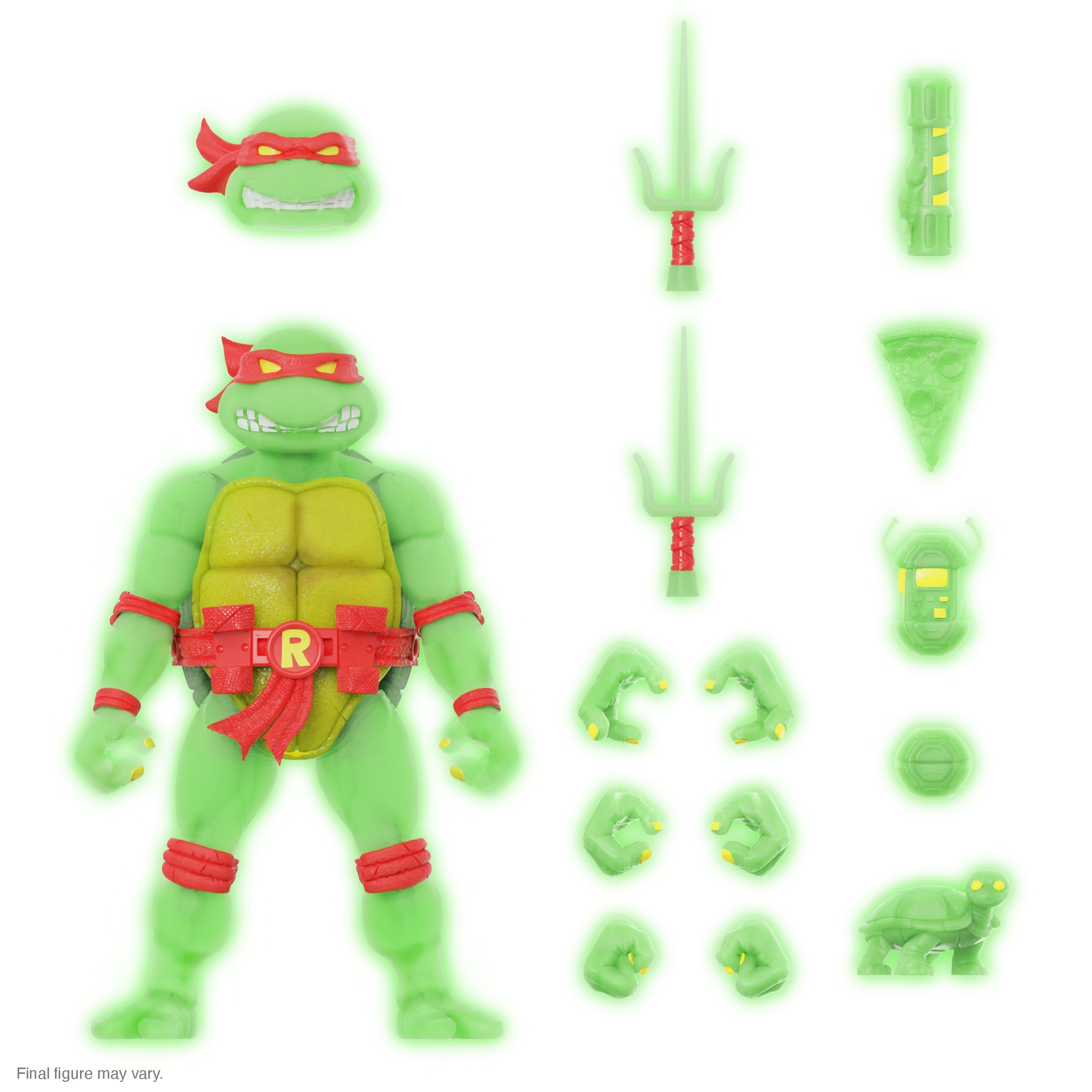 Super7 ULTIMATES Mutagen Ooze Glow figurine set 4 fosforescente