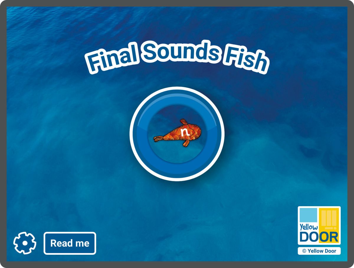 Yellow Door Final Sounds Fish aplicatie fonetica sunete finale CVC