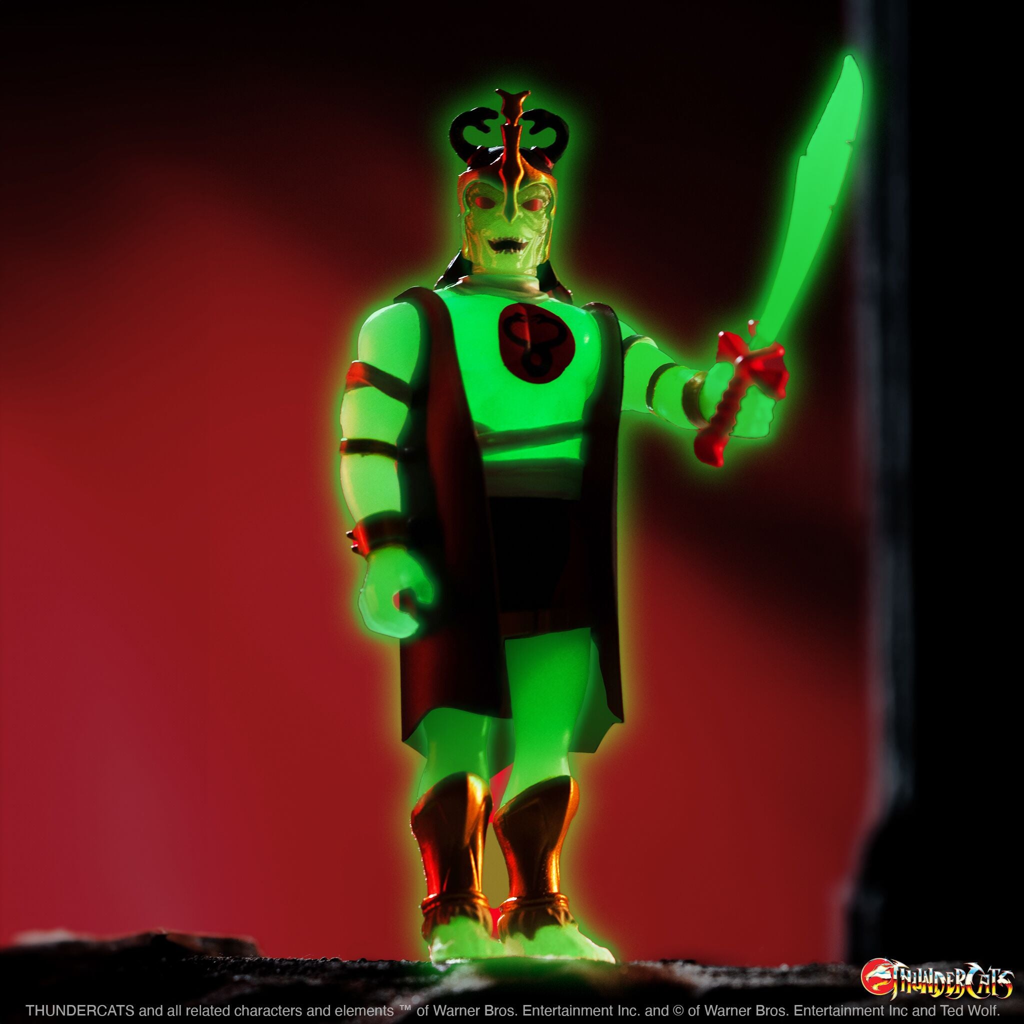 Super7 ThunderCats ReAction Mumm-Ra figurina glow 9.5 cm