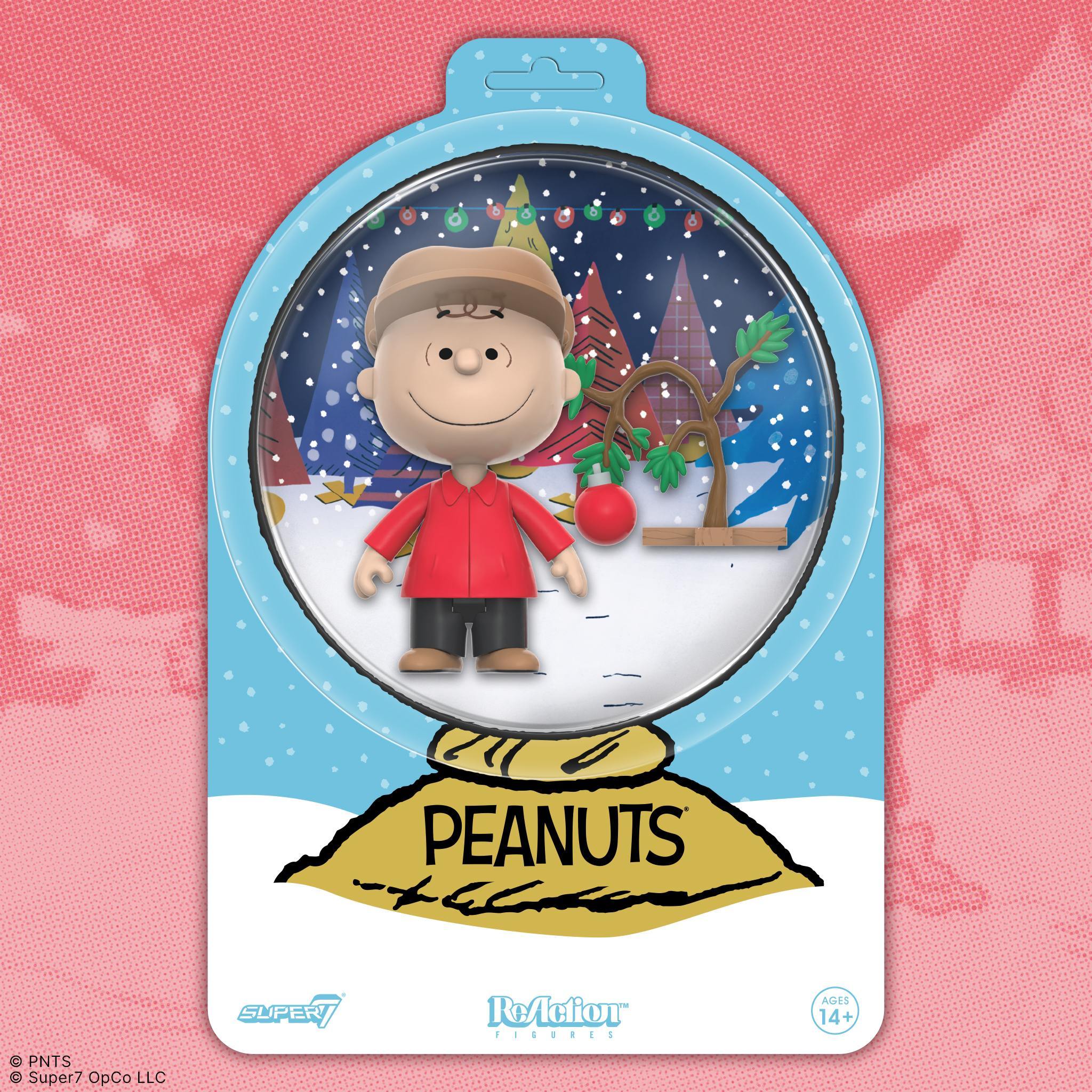 Super7 Peanuts ReAction Charlie Brown and Sad Tree figurine set cu brad