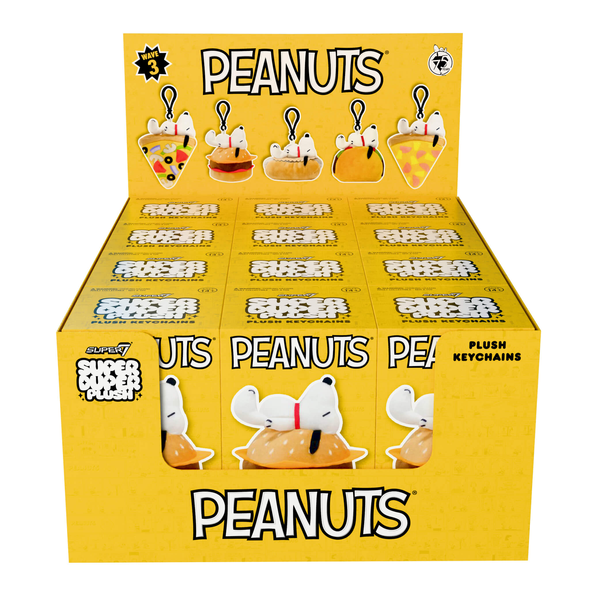 Super7 Peanuts Snoopy plus breloc mancare set 12 blind box