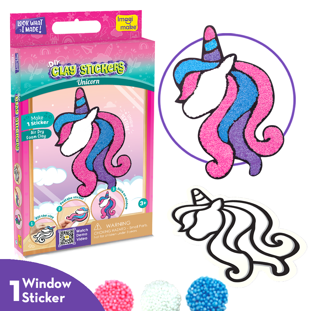 Imagimake Clay Stickers Unicorn stickere 6 pachete